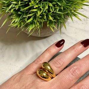 Baublebar Maro Ring Set Gold Size 7